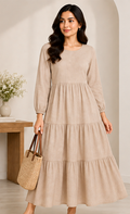 Minimal Everyday Dress – Beige