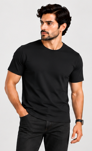 Premium Crew Neck Tee – Black