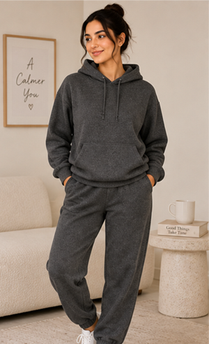 Soft Fleece Tracksuit – Charcoal