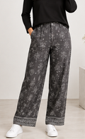Printed Lawn Trousers – Charcoal