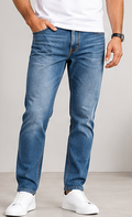Mid Blue Regular Jeans – Indigo