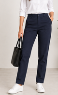 Straight Fit Pants – Navy
